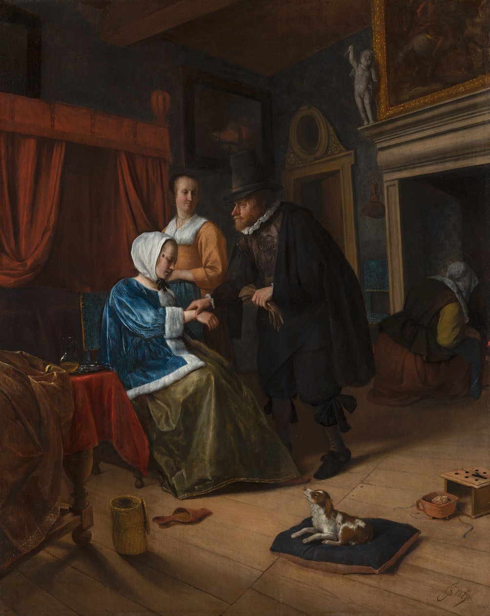 Das kranke Mädchen von Jan Steen