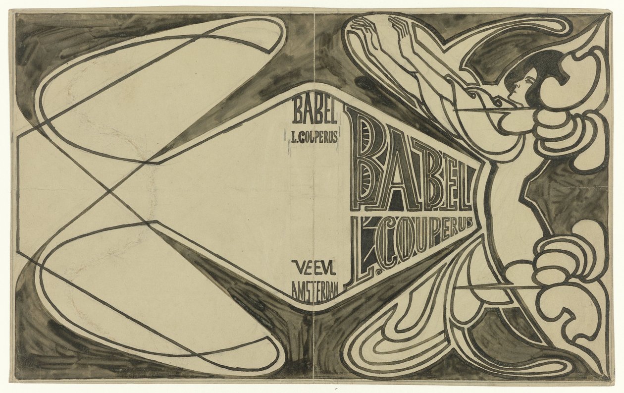 Einbandentwurf für: Louis Couperus, Babel, 1901 von Jan Toorop