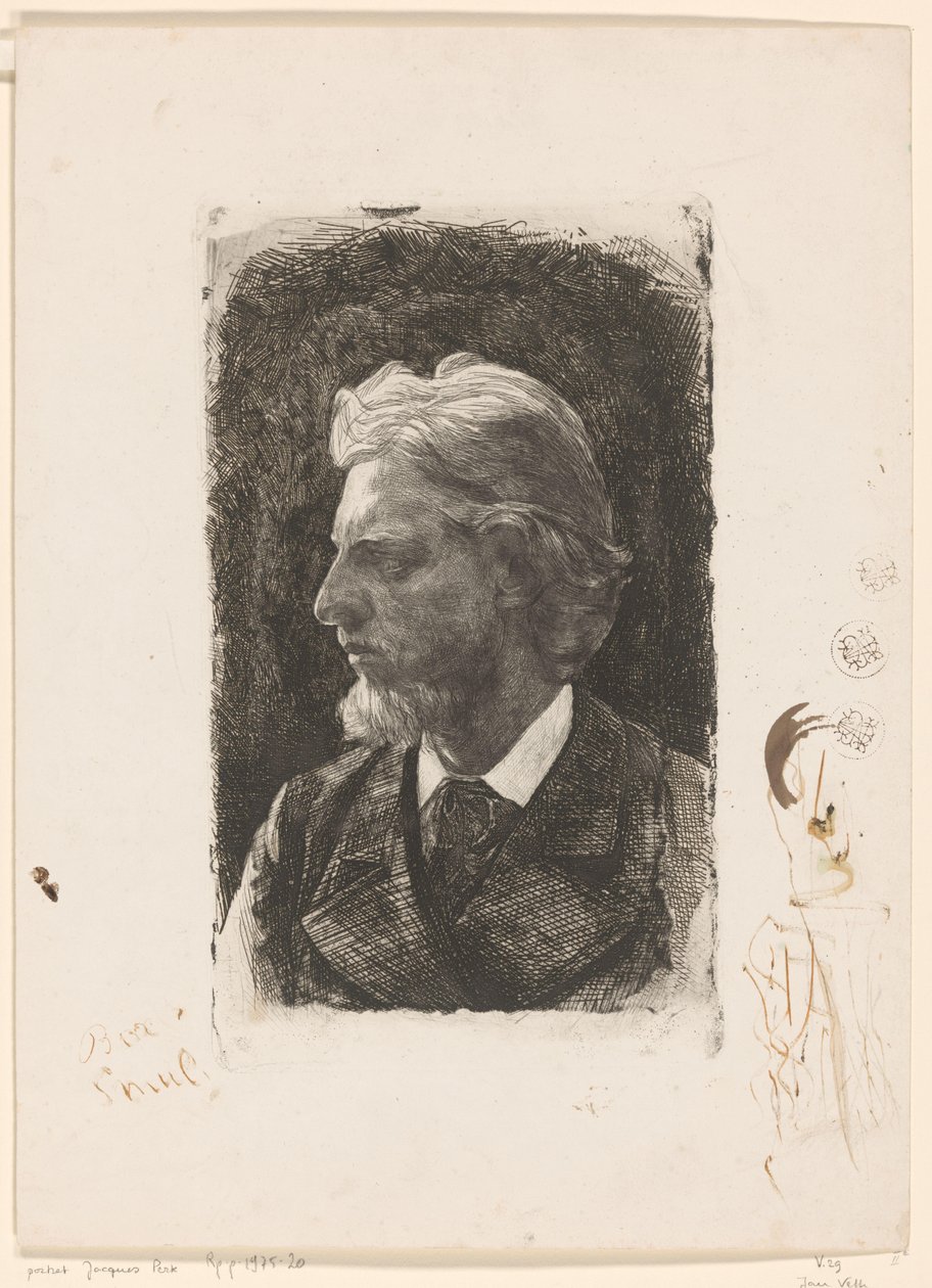 Porträt von Jacques Perk von Jan Veth