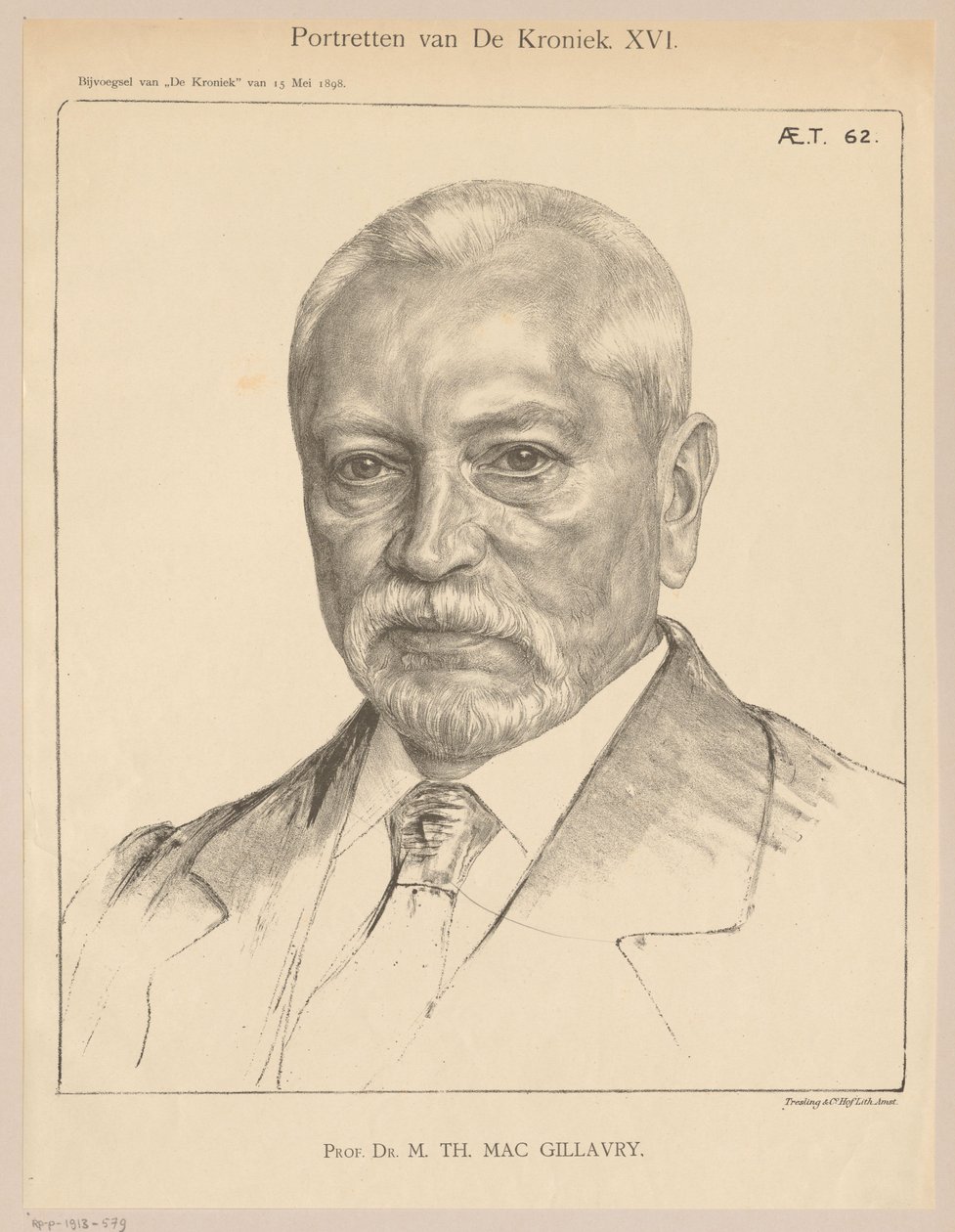 Porträt von Theodorus Hendrik Mac Gillavry im Alter von 62 Jahren von Jan Veth