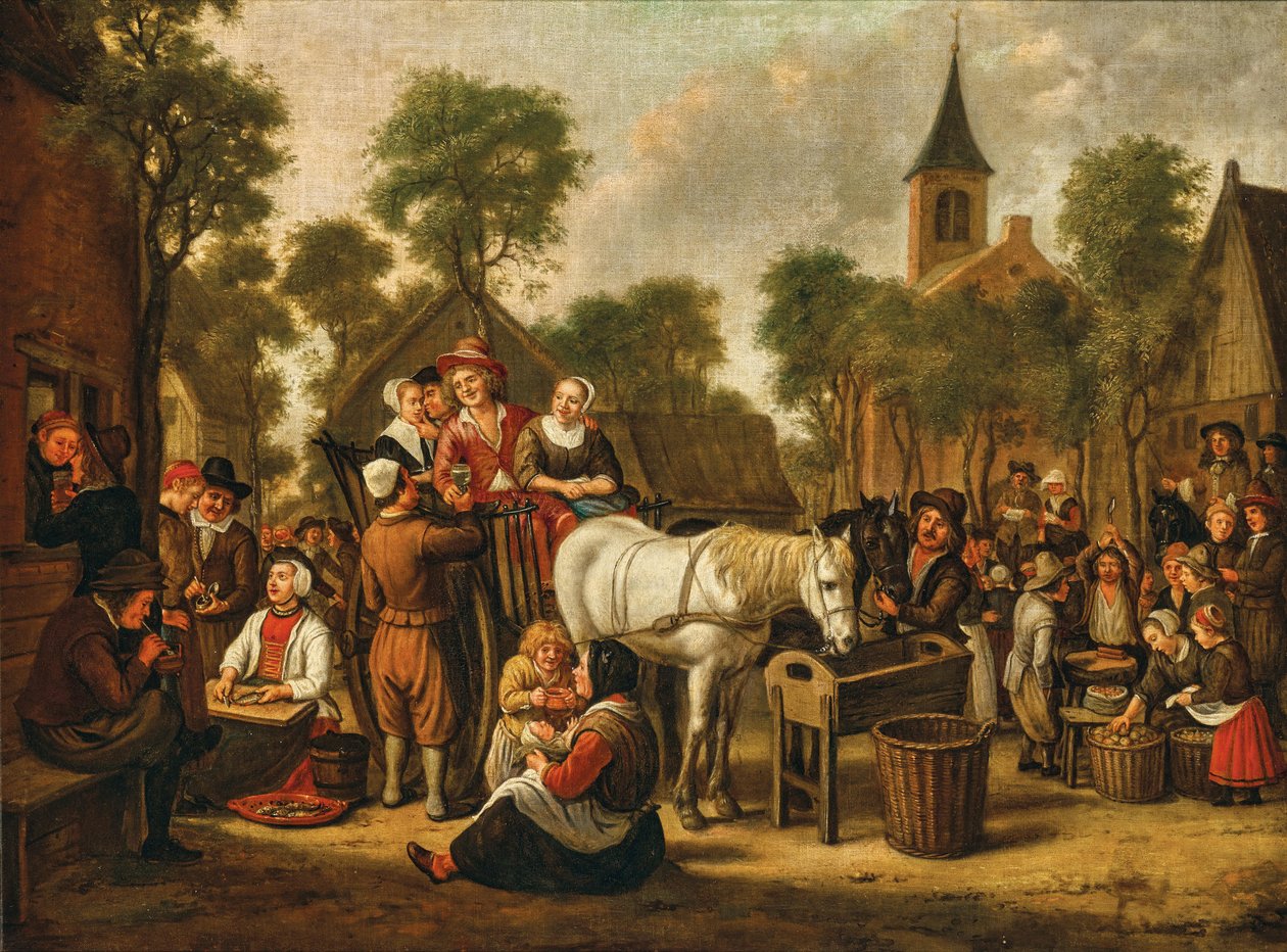 Jan Victors Marktszene 1650er Jahre von Jan Victors