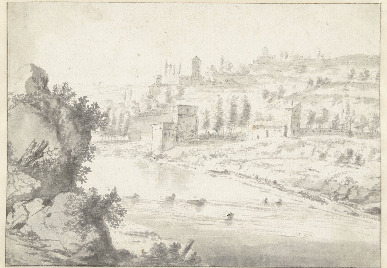 Landschaft mit dem Rhonetal, nahe Vienne von Jan Worst