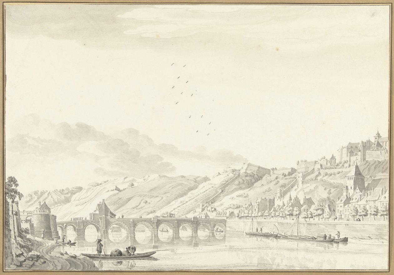 Ansicht der Stadt und des Schlosses in Namur von Jan de Beijer