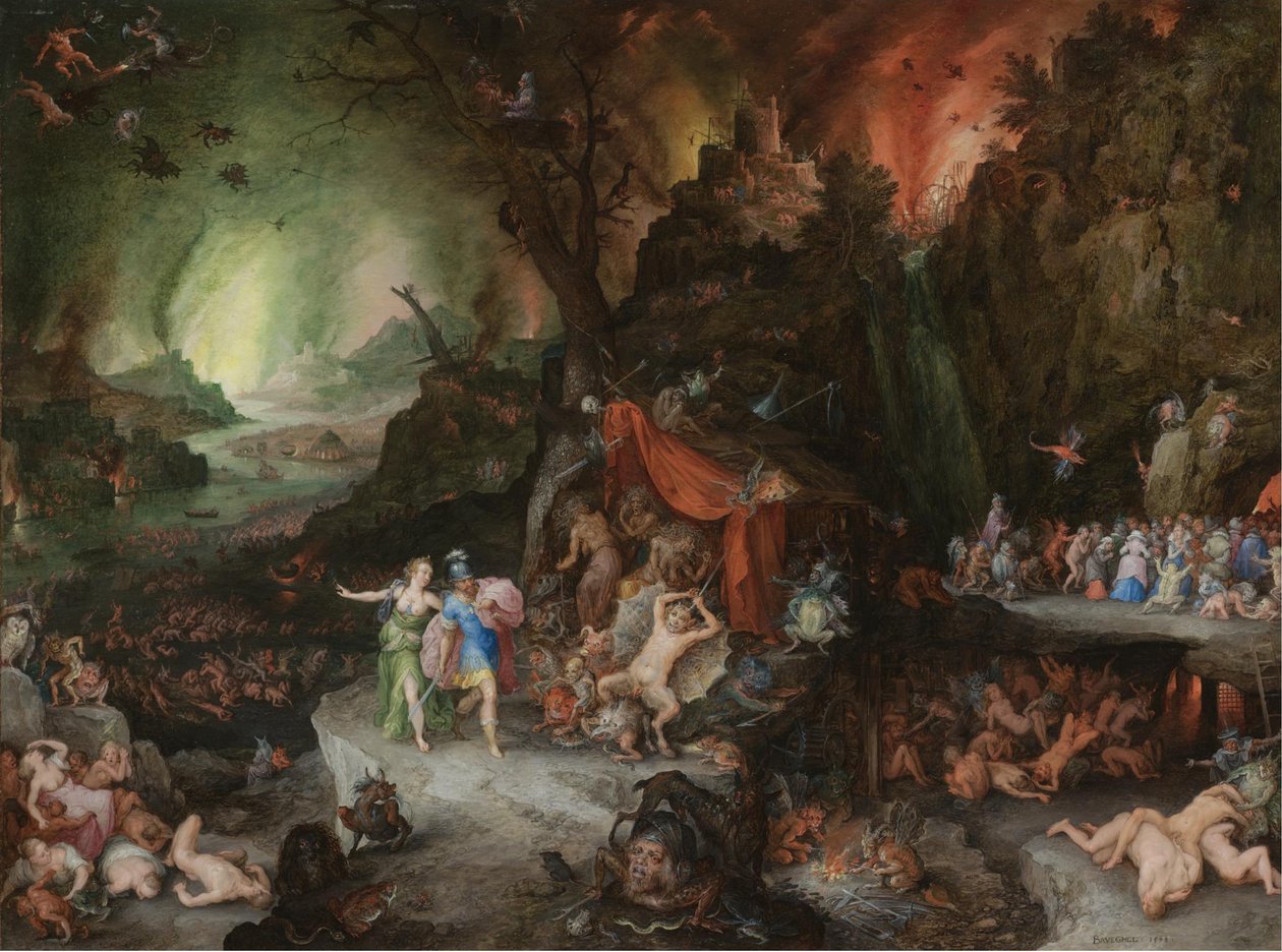 Aeneas und die Sibylle in der Unterwelt, 1598 von Jan the Elder Brueghel