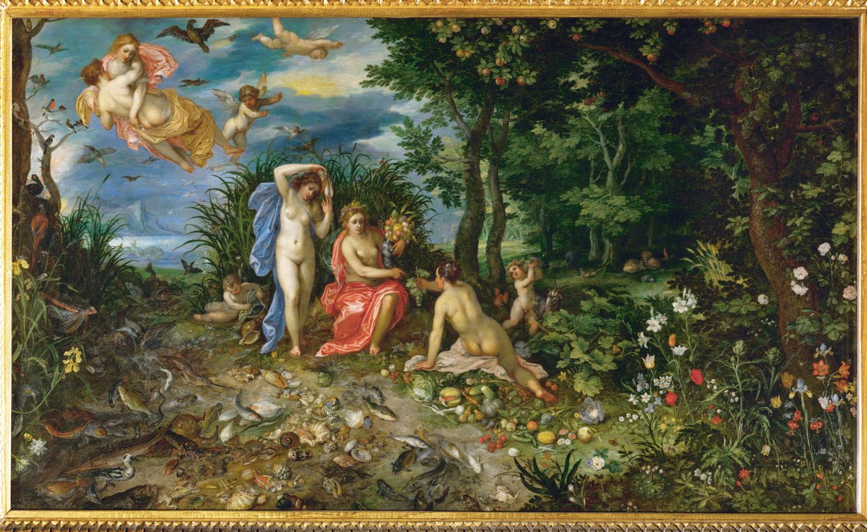 Ceres und die vier Elemente von Jan the Elder Brueghel