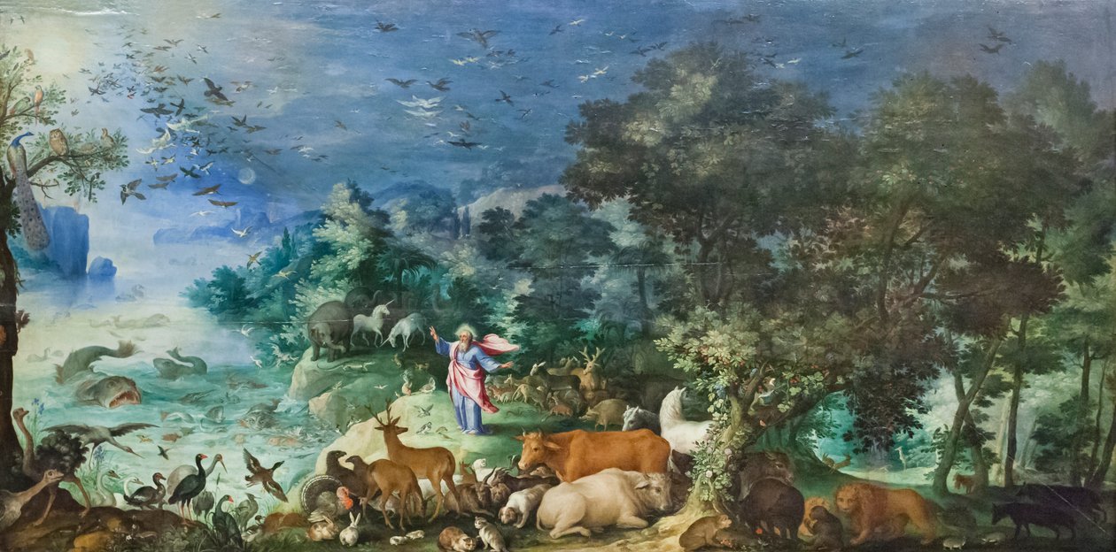 Landschaft mit der Erschaffung der Tiere von Jan the Elder Brueghel