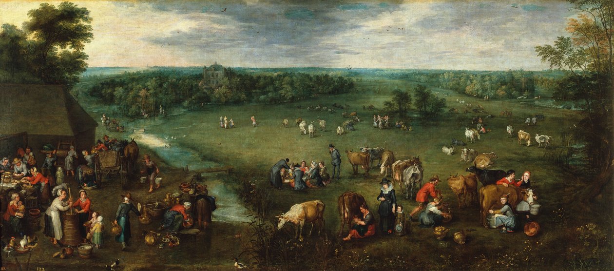 Bauernleben, ca. 1621 von Jan the Elder Brueghel