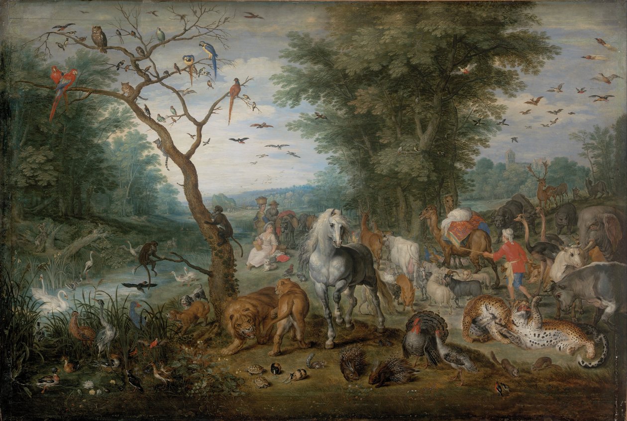 Paradieslandschaft mit Tieren von Jan the Younger Brueghel
