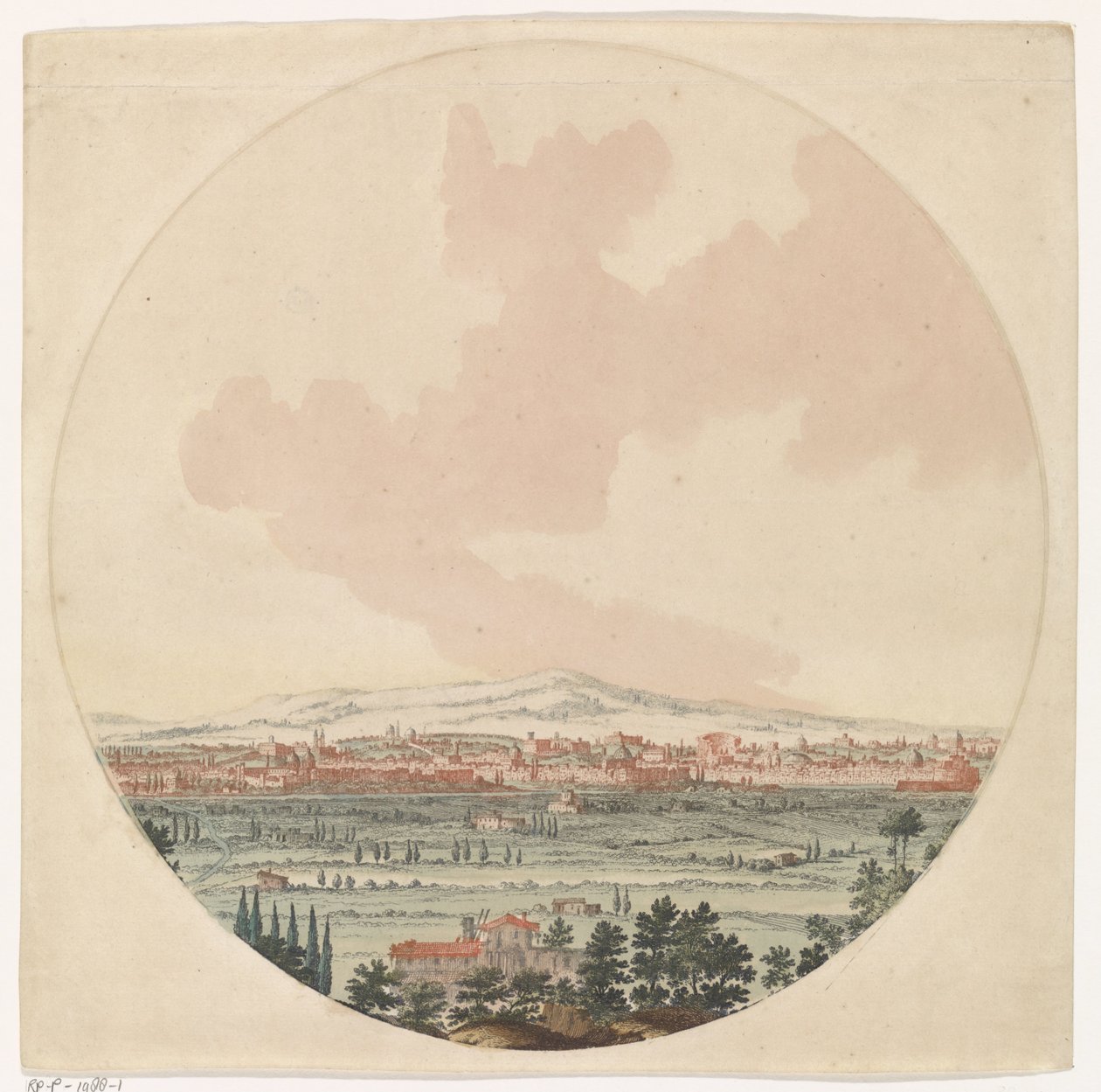 Ansicht der Stadt Rom und der umliegenden Landschaft von Jan van Call (I) (possibly)