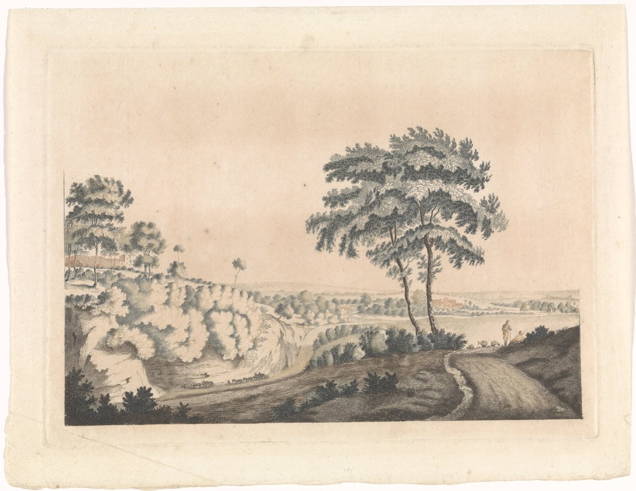 Landschaft mit einer Burg auf einem Hügel von Jan van Call (I) (possibly)