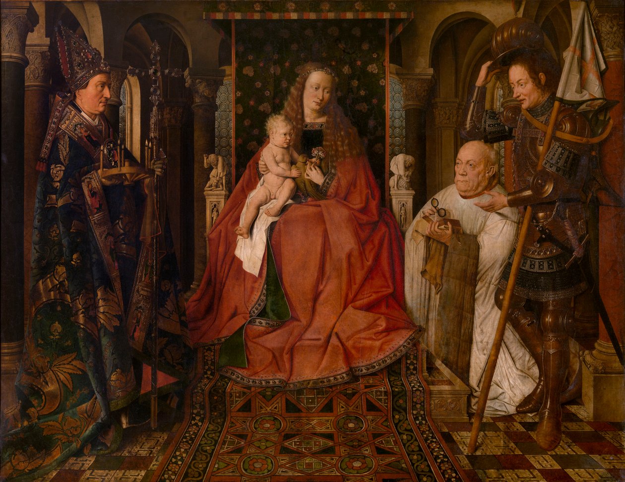 Madonna, umgeben vom heiligen Georg, dem heiligen Donatian von Reims und dem Stifter, Kanonikus Van der Paele von Jan van Eyck