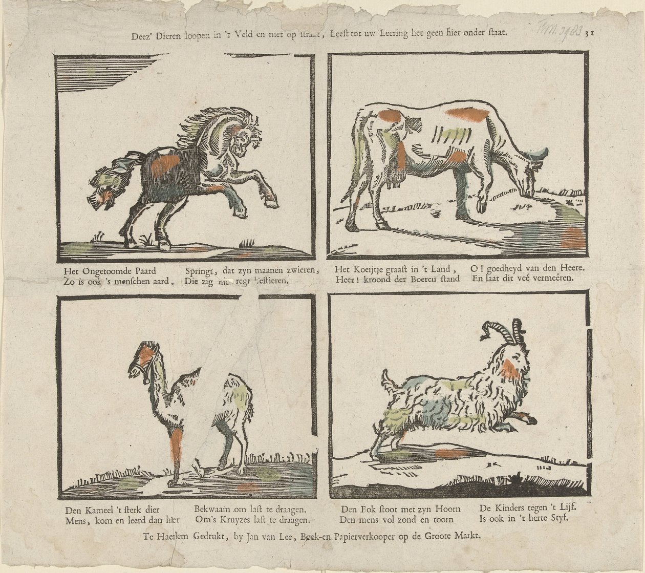 Diese Tiere laufen auf dem Feld und nicht auf der Straße, lesen Sie zur Belehrung, was hier unten steht von Jan van Lee