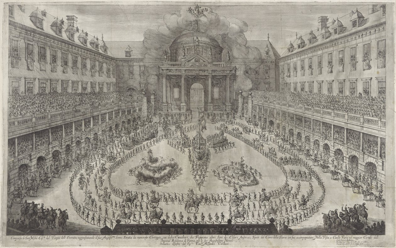 Karussell in der Hofburg in Wien von Jan van Ossenbeeck