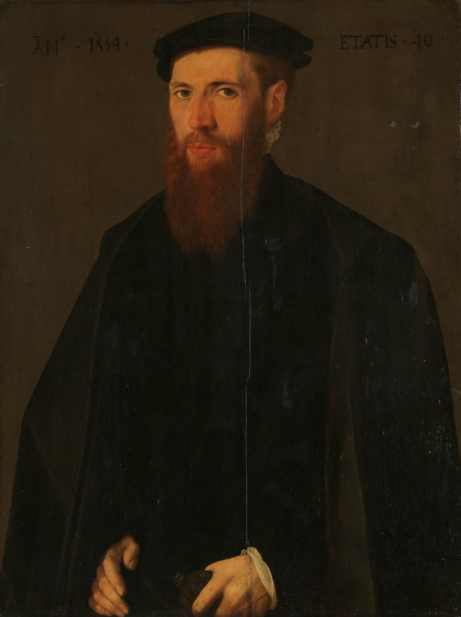Porträt von Willem van Lokhorst (1514-64) von Jan van Scorel (copy after)