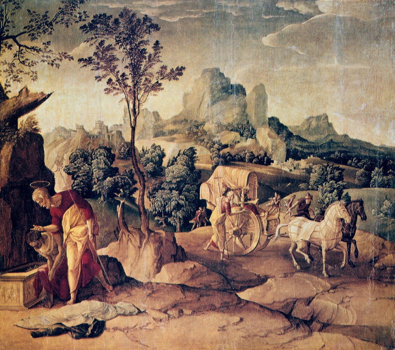 Der Apostel Philippus tauft den Eunuchen von Jan van Scorel