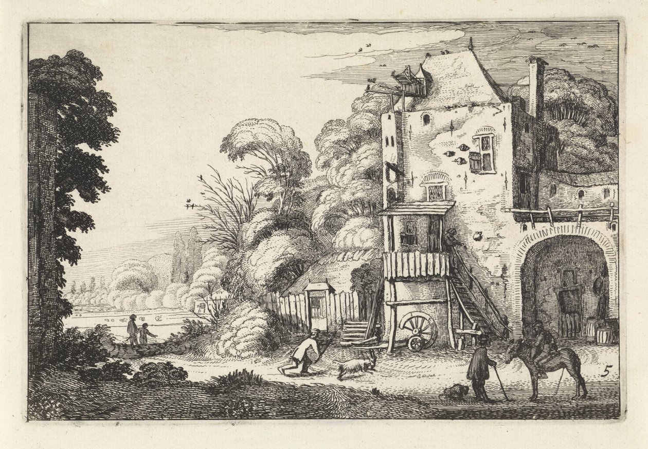 Gasthaus in einer Landschaft von Jan van de Velde (II)