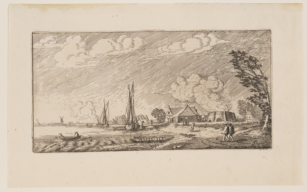 Kalkofen bei stürmischem Wetter, aus Sechs Landschaften von Jan van de Velde II