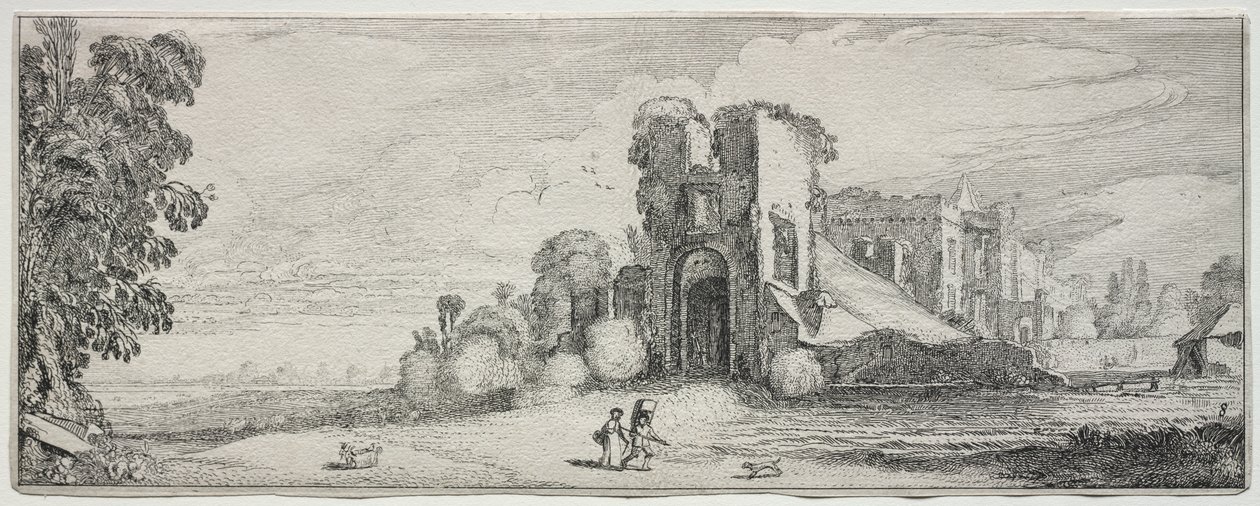 Einige angenehme Landschaften und Ruinen antiker Denkmäler: Brederode Schloss von Jan van de Velde II