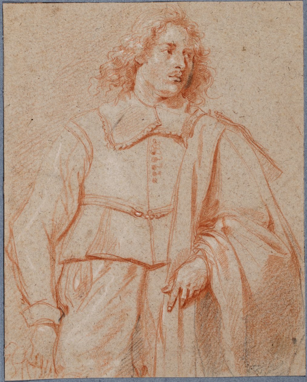 Dreiviertellängenstudie eines jungen Mannes von Jan van den Bergh