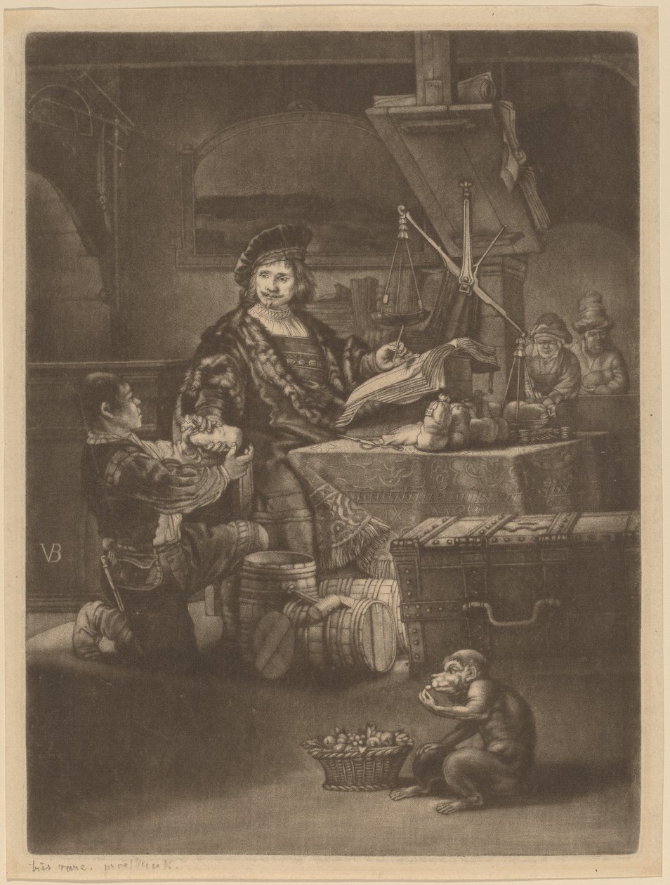 Jan Uytenbogaert von Jan van der Bruggen after Rembrandt van Rijn