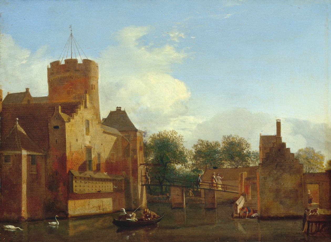 Schloss Loenerslot in Holland, ca. 1665-70 von Jan van der Heyden
