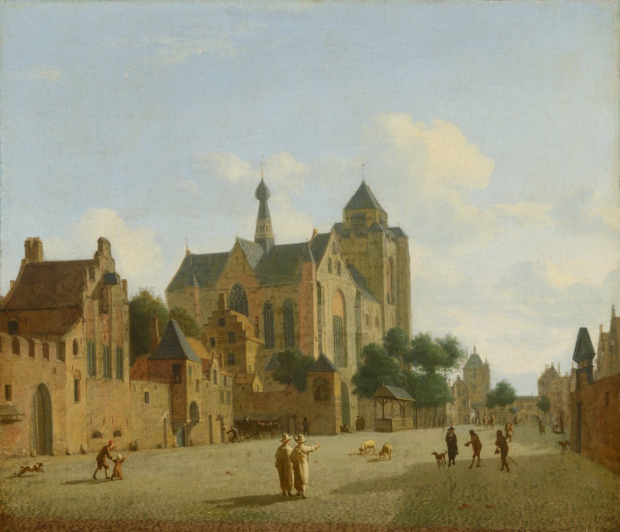 Die Kirche in Veere von Jan van der Heyden