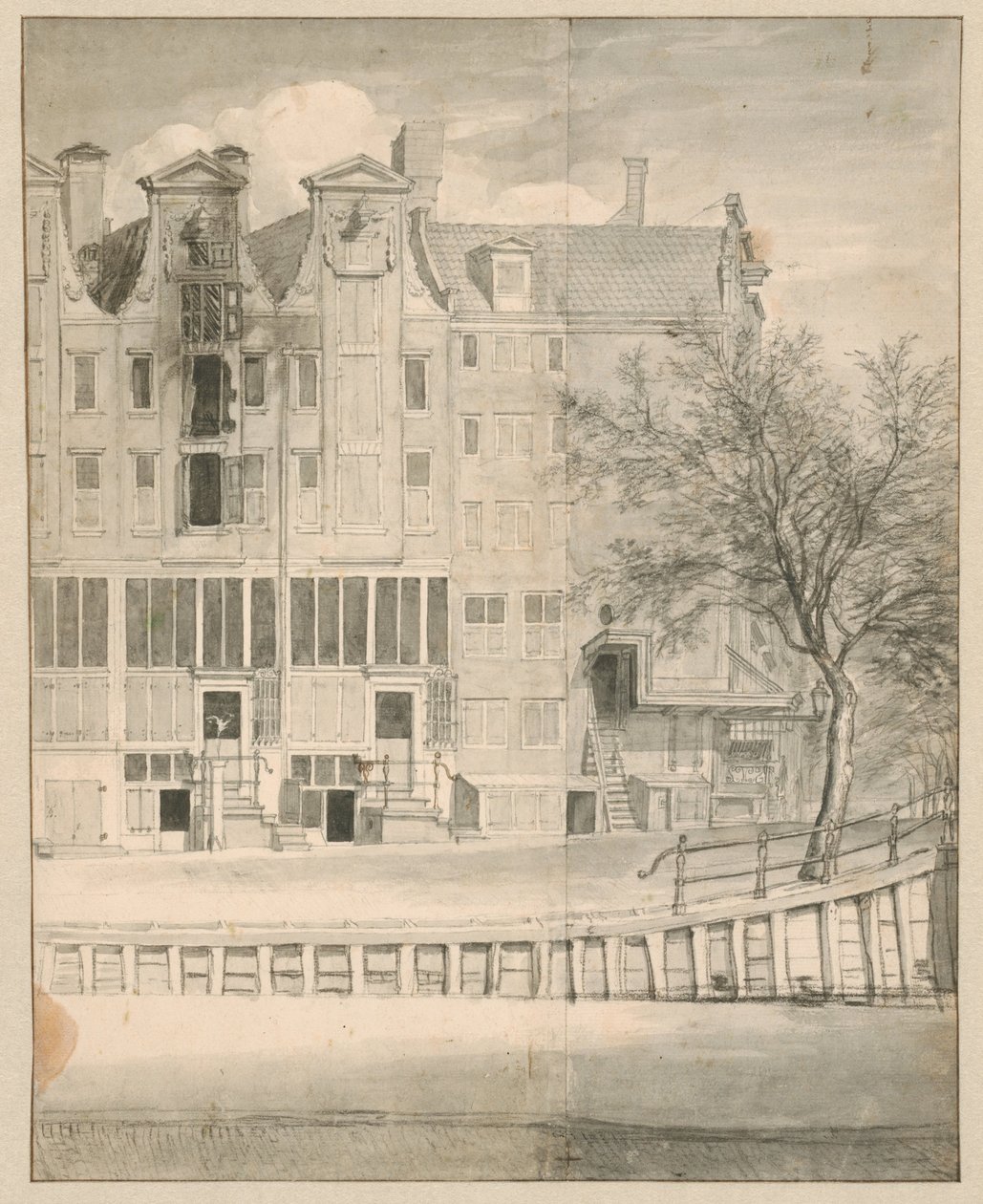 Ausgebranntes Haus an der Leidsegracht, 1684 von Jan van der Heyden