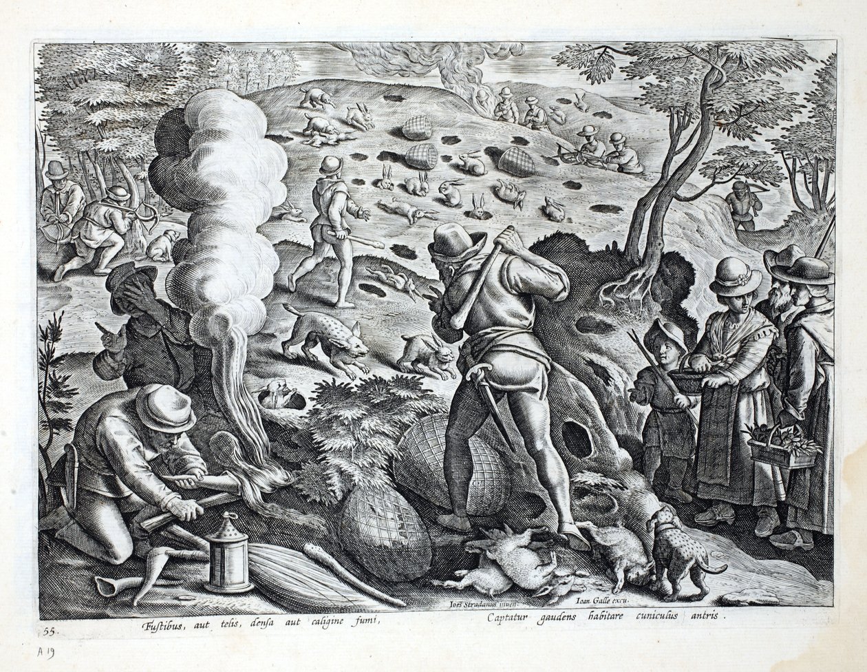 Kaninchenjagd, Illustration aus 
