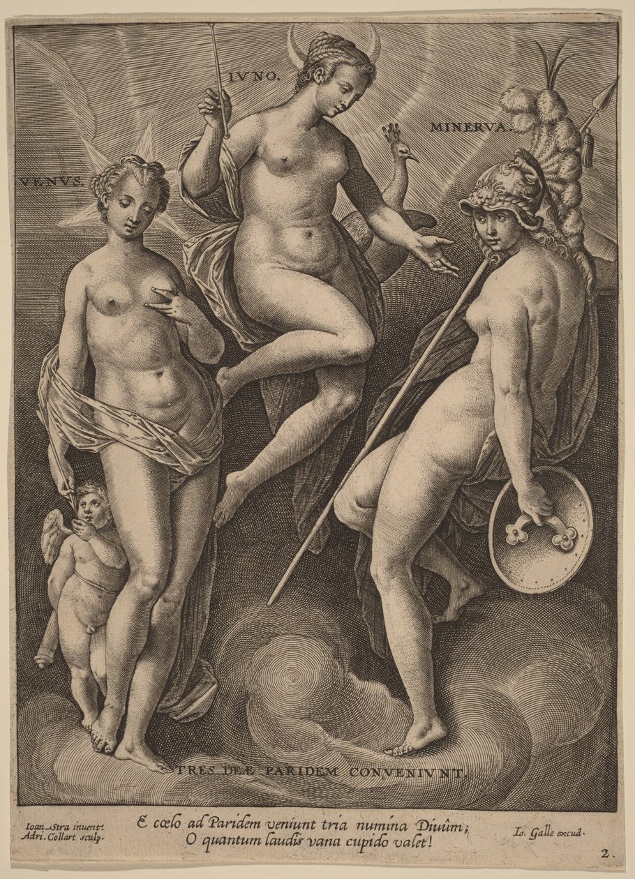 Venus, Juno und Minerva von Jan van der Straet