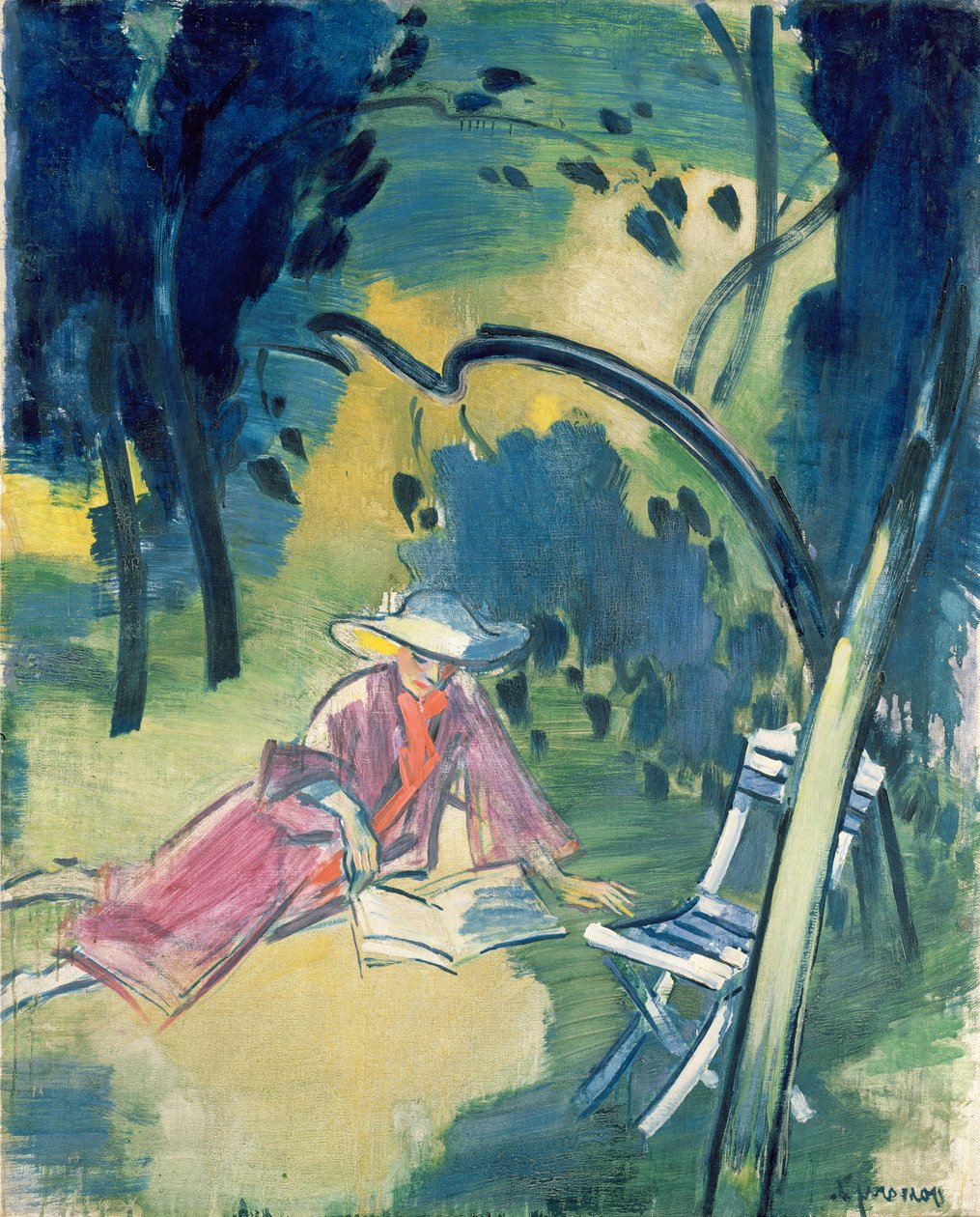 Frau im Garten von János Vaszary
