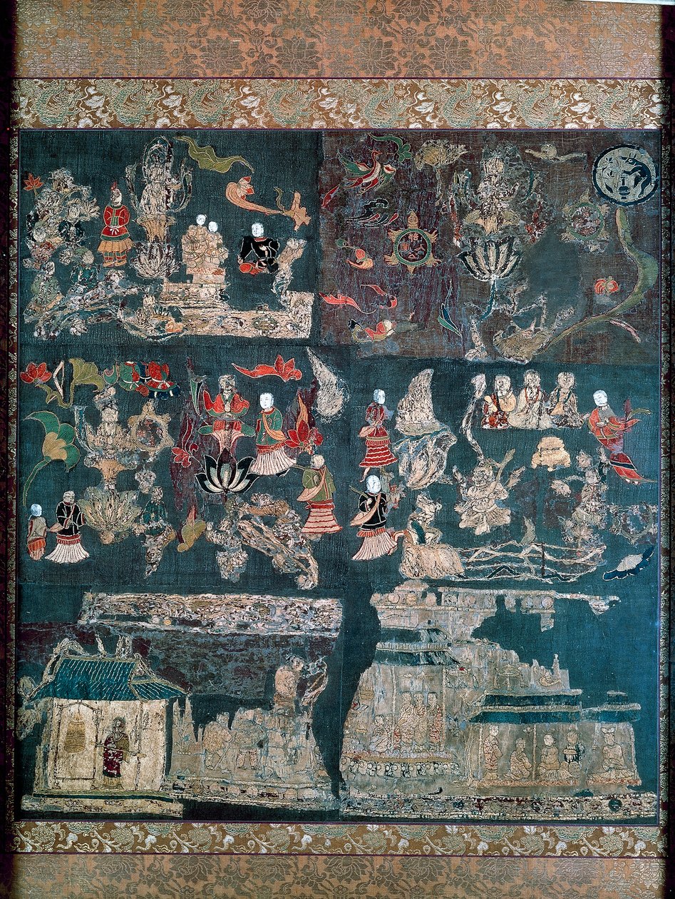 Buddhistisches Paradies, Geschichte des Chan-Mystikers, Chuguji-Tempel, Nara, Asuka-Periode, japanische Zivilisation von Japanese School