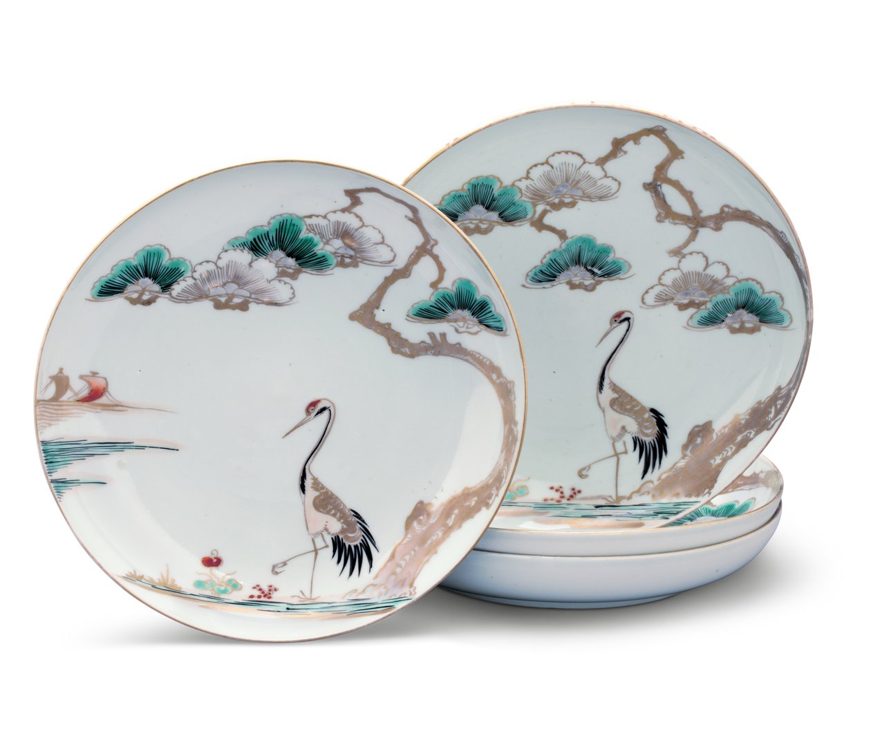 Vier Teller, Edo-Periode von Japanese School