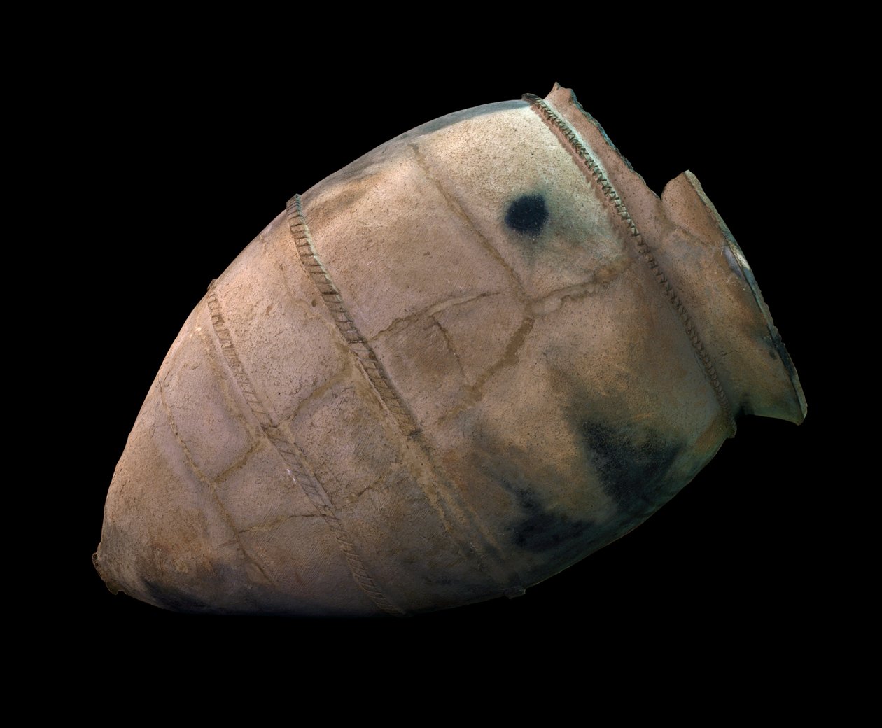 Japanische Kunst: Kastenkrug aus der Yayoi-Periode. 1. bis 3. Jahrhundert. Paris, Guimet Museum, Nationalmuseum für asiatische Kunst. von Japanese School