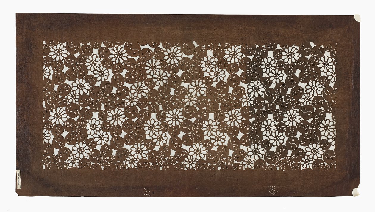 Papierstencil (Katagami), spätes 19. Jahrhundert von Japanese School