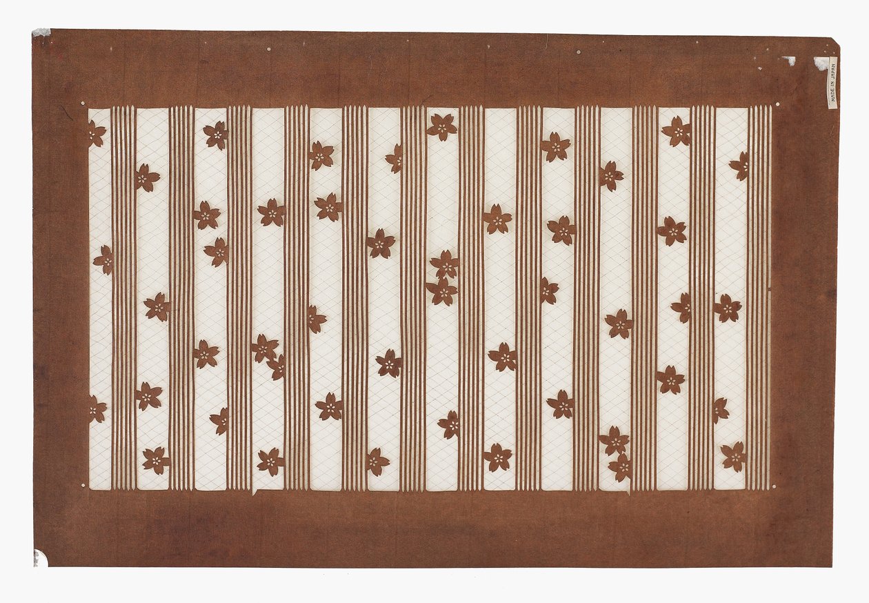 Papier Schablone (katagami), spätes 19. Jahrhundert von Japanese School