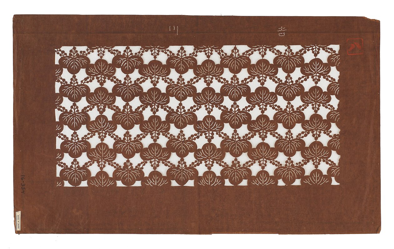 Papier Schablone (katagami), spätes 19. Jahrhundert von Japanese School