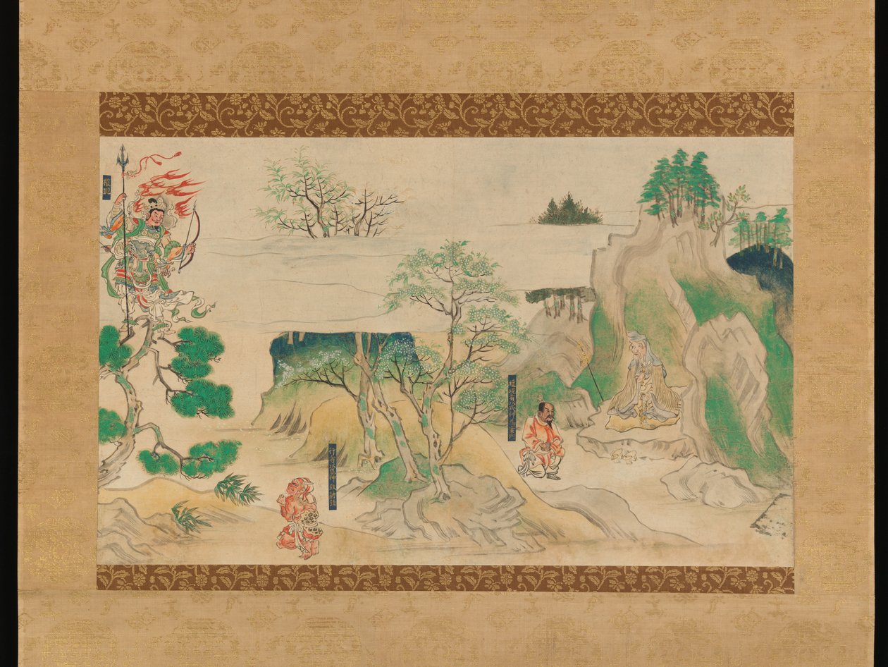 Szene aus den illustrierten Legenden des Jin’ji-Tempels von Japanese School