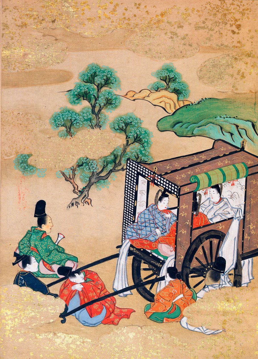 Die Diener des Mönchs Shogaku ruhen sich aus von Japanese School
