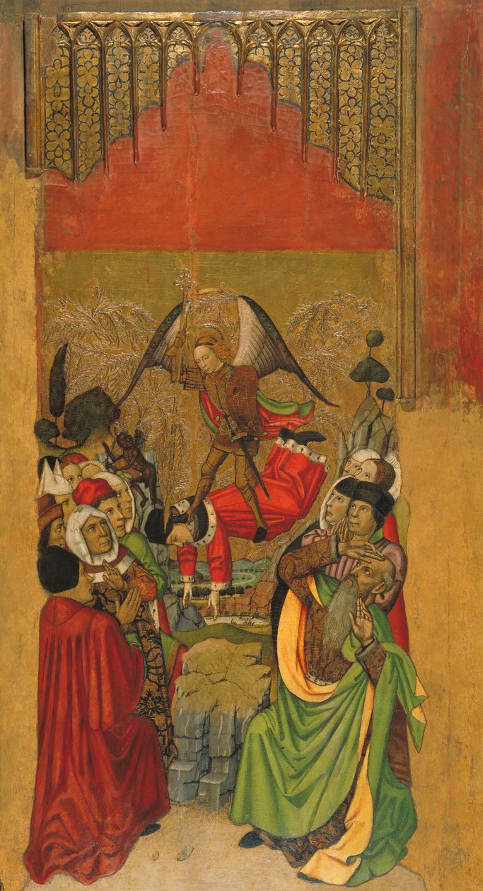 Der heilige Michael besiegt den Antichristen von Jaume Huguet