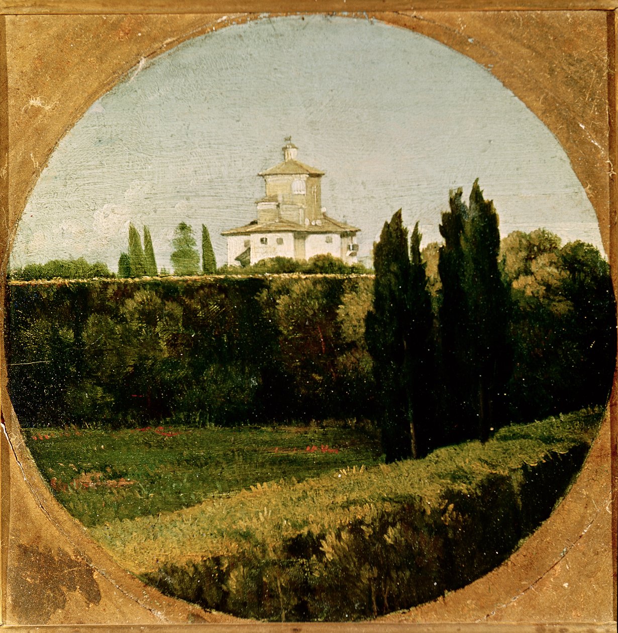 Blick auf die Villa Medici, Rom von Jean Auguste Dominique Ingres