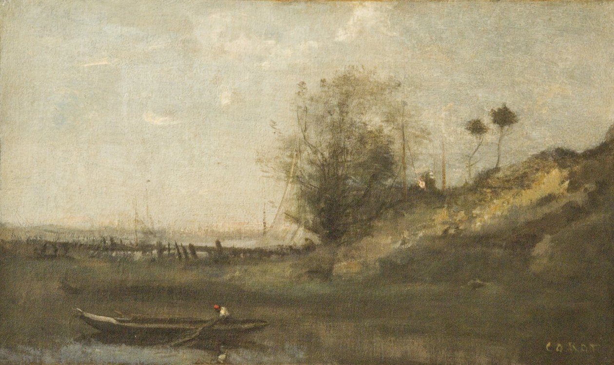 Normannische Estacade von Jean Baptiste Camille Corot