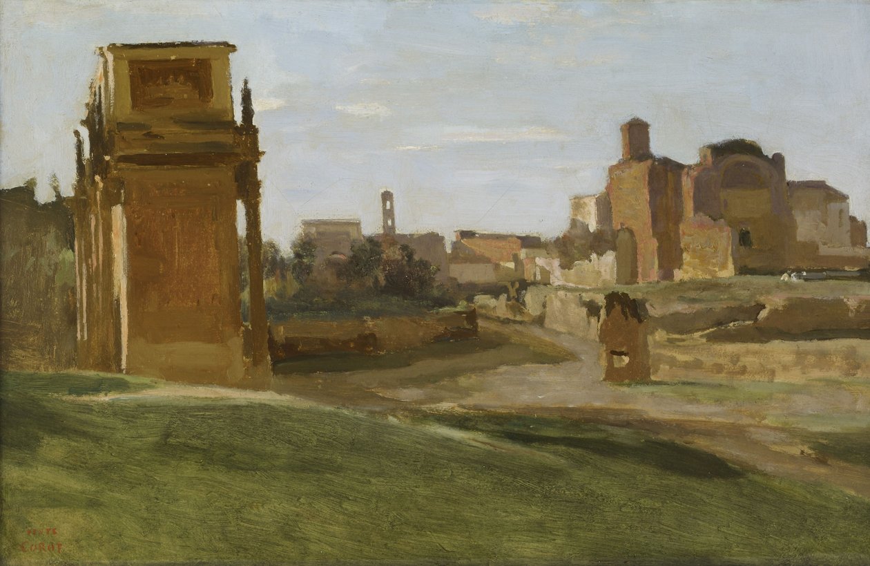 Der Konstantinsbogen und das Forum von Jean-Baptiste-Camille Corot