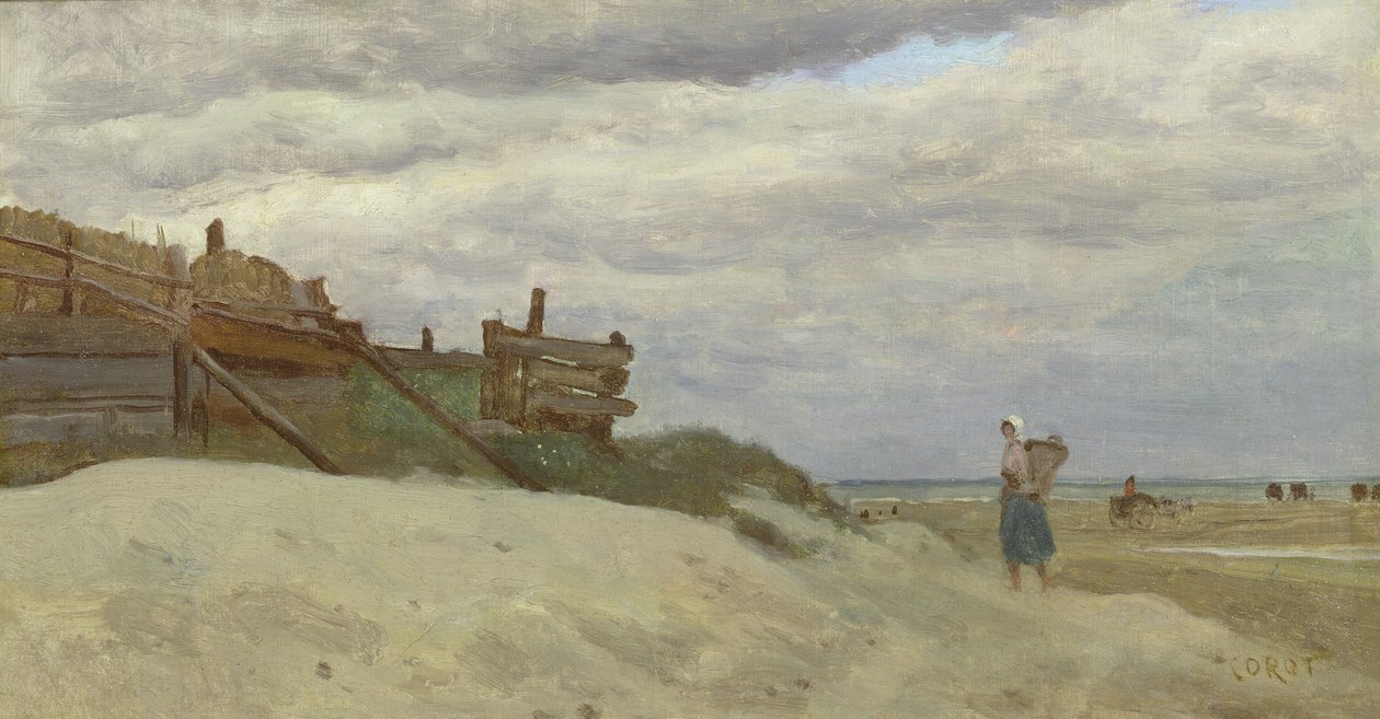 Der Strand von Dünkirchen, 1857 von Jean Baptiste Camille Corot