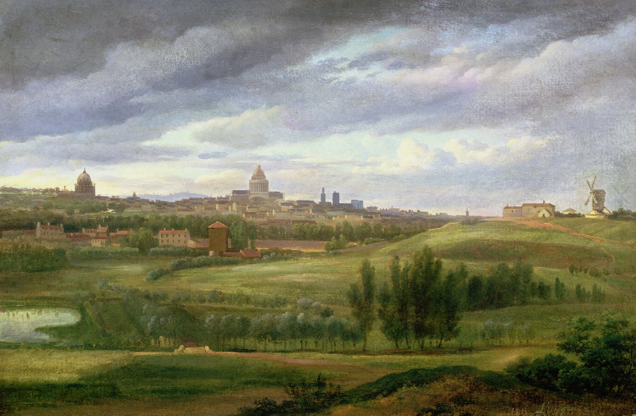 Blick auf Paris von Butte aux Cailles, Gentilly von Jean Baptiste Gabriel Langlace