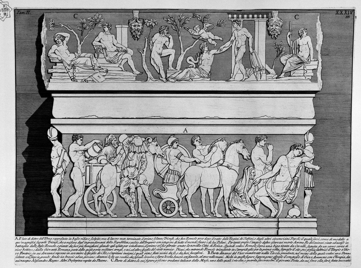 Sarkophag von Alexander Severus und Julia Mamaea aus Monte del Grano von Jean Barbault
