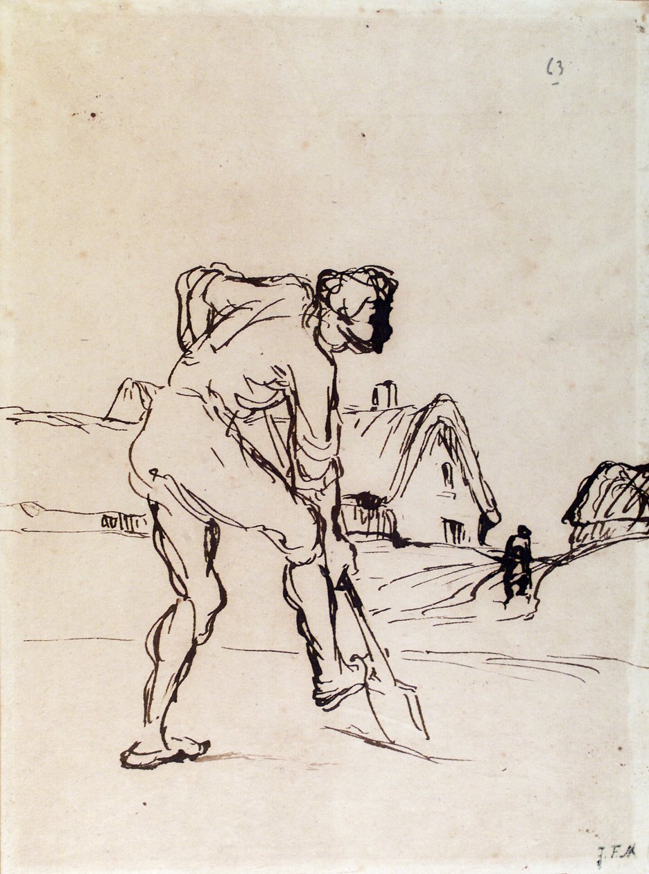 Bauer beim Graben von Jean-Francois Millet