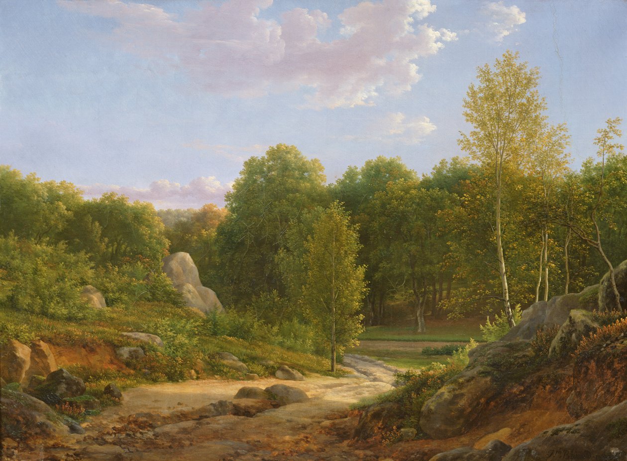 Ansicht des Waldes von Fontainebleau, 1829 von Jean Joseph Xavier Bidauld