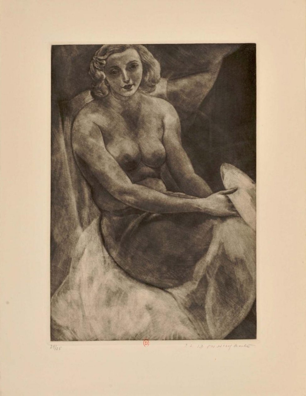 Gesichter, Suite von vierzehn Mezzotinto-Gravuren von Jean Louis Boussingault