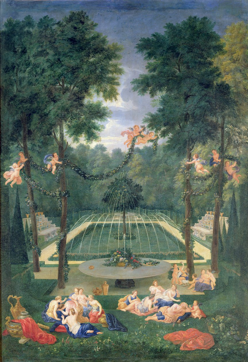 Haine von Versailles, Ansicht des Marais mit Venus und Echo, 1688 von Jean the Younger Cotelle