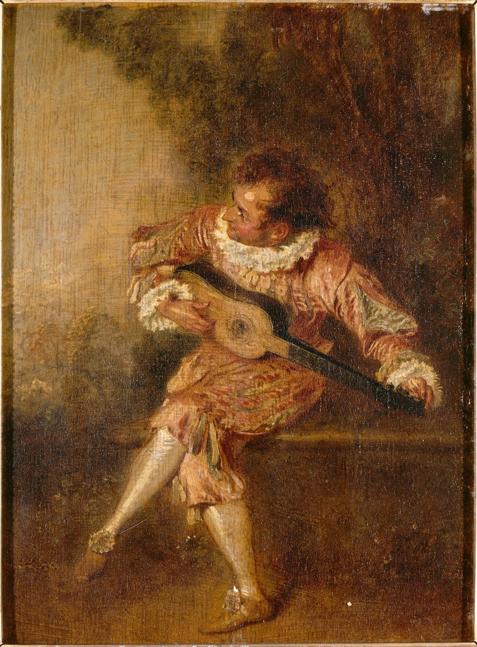 Der Ständchengeber (Mezetin) von Jean-Antoine Watteau